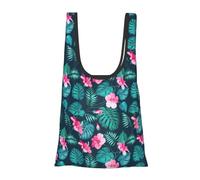 Hawaii Pink Flower Reusable Grocery Shopping Bag Utility Tote Cart Organizer Multi-Purpose Storage Pouch