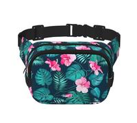 Hawaii Pink Flower Unisex Fashion Waist Packs, Stylish Fanny Packs for Workouts, Running, Traveling, and Hiking