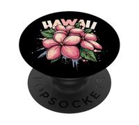 Hawaii Plumeria Frangipani Flower Maui Kauai Aloha Surfer PopSockets Adhesive PopGrip
