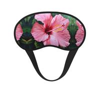 Hawaii Red Flower Print Fashion Sleep Mask, Blackout Eye Mask,Sleeping Eye Mask Suitable for Travel/Yoga/Nap
