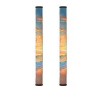 Hawaii Sea Beach 2Pcs Refrigerator Door Handle Covers, Sunset Ocean Kitchen Appliance Handle Cover for Fridge Microwave Stove Oven Dishwasher Decor