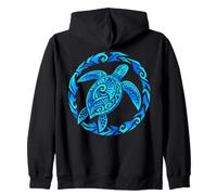 Hawaii Sea Turtle Tropical Ocean Zip Hoodie