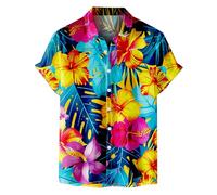 Hawaii Shirt Men's Short Sleeve Lightweight Summer Shirt Beach Shirt Floral Pattern Shirt Short Sleeve Shirt Short Sleeve Regular Fit Beach Shirt Men's Funky Hawaiian Shirt Unisex Short Hawaii Shirt