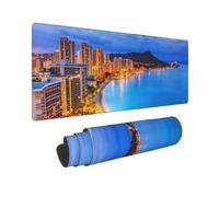 Hawaii Skyline Diamond Head Volcano Print Large Mouse Pad Non-Slip Desk Pad Protector Computer Keyboard Pad for Office Home 80 * 30 cm