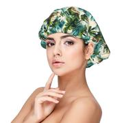 Hawaii Small Island Print Satin Silk Bonnet for Sleeping Women, Adjustable Double Layer Satin Hair Bonnet Night Sleep Cap for Curly Hair