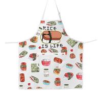 Hawaii Spam Musubi Apron Spam Musubi Lover Gifts Rice Is Life Sushi Fans Apron Hawaiian Foodie Gifts (riceis UK)