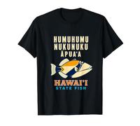 Hawaii State Fish Humuhumunukunukuapua'a Retro Design Value Graphic T-Shirt, Men, Black, M
