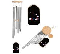 Hawaii State Flag Map Aluminium Wind Chime Memorial Chimes Soothing Melodic Windchimes for Garden Backyard Patio Outside Decor