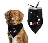 Hawaii State Flag Map Dog Scarf Triangle Bandana Cat Soft Puppy Scarfs for Small Medium Pets