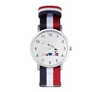 Hawaii State Flag Map Funny Wrist Watches for Men Women Casual Braided Strap Easy Reader for Work Workout