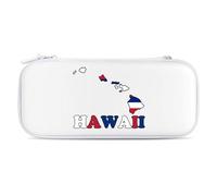 Hawaii State Flag Map Portable Storage Bag Compatible with Switch Carrying Case Protector Bags with 15 Games Accessories