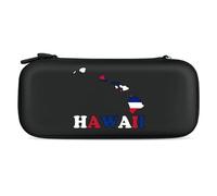 Hawaii State Flag Map Portable Storage Bag Compatible with Switch Carrying Case Protector Bags with 15 Games Accessories