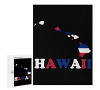 Hawaii State Flag Map Wood Puzzles for Adults And Family Vertical Version Game Interesting Creative Gift Wooden Jigsaw Puzzle