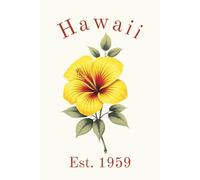 Hawaii State Flower, Hawaiian Hibiscus (Hibiscus brackenridgei) Journal, Notebook Gift and Souvenier for Women, Teens, Young Adults, Nature Lovers: 6"x9", 120 white lined pages