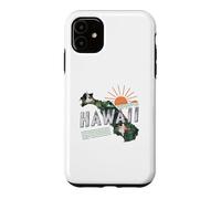 Hawaii State Map Road Trip Honolulu O'ahu Kaua'i Maui Lana'i Case for iPhone 11