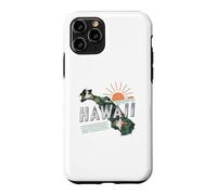 Hawaii State Map Road Trip Honolulu O'ahu Kaua'i Maui Lana'i Case for iPhone 11 Pro