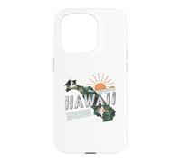 Hawaii State Map Road Trip Honolulu O'ahu Kaua'i Maui Lana'i Case for iPhone 15 Pro