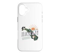 Hawaii State Map Road Trip Honolulu O'ahu Kaua'i Maui Lana'i Case for iPhone 16 Plus