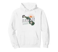 Hawaii State Map Road Trip Honolulu O'ahu Kaua'i Maui Lana'i Pullover Hoodie
