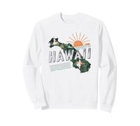 Hawaii State Map Road Trip Honolulu O'ahu Kaua'i Maui Lana'i Sweatshirt