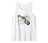 Hawaii State Map Road Trip Honolulu O'ahu Kaua'i Maui Lana'i Tank Top