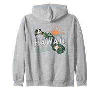 Hawaii State Map Road Trip Honolulu O'ahu Kaua'i Maui Lana'i Zip Hoodie