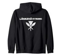 Hawaii Strong, Distressed Look, Strong, Resilient, Lahaina Zip Hoodie