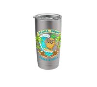 Hawaii Summer Pineapple and Palm Trees Design Gift Men Women Stainless Steel Insulated Tumbler