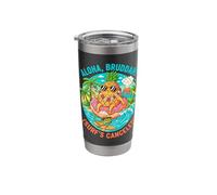 Hawaii Summer Pineapple and Palm Trees Design Gift Men Women Stainless Steel Insulated Tumbler