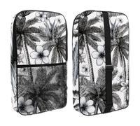 Hawaii Summer Tropical Palm Trees Pickleball Paddle Cover with Mesh Pocket for Accessories, Fits 2 Paddles and 4balls