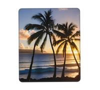 Hawaii Sunbeams Print Small Desk Pad,Rubber Base with Precision Stitched Edges,Perfect for Office,Gaming