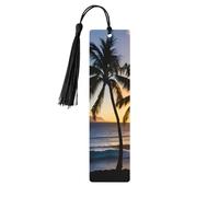 Hawaii Sunbeams Print Wood Bookmark for Women Men,with Tassels Reading Bookmarks for Book Lovers,Gifts