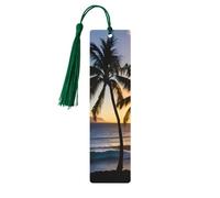 Hawaii Sunbeams Print Wood Bookmark for Women Men,with Tassels Reading Bookmarks for Book Lovers,Gifts