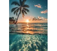 Hawaii Sunset Beach Landscape With Ocean View Shower Panel - Large, High Quality Shower Panel - 0.9M X 2.4M