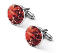 Hawaii Sunset Sailboat Palm Leaves Shirt Cufflinks for Men Cuff Links Tie Father Husband Wedding Business 2.0cm