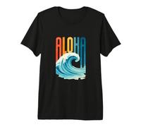 Hawaii Surf Style Aloha Wave Design Vintage Retro Vibes Premium T-Shirt