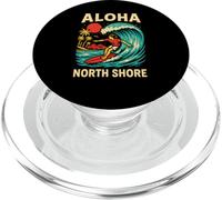 Hawaii Surfer Aloha North Shore Vintage Mens Surfs Up PopSockets PopGrip for MagSafe