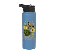 Hawaii Territory Flower The Hibiscus brackenridgei Stainless Steel Insulated Water Bottle