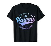 Hawaii The Aloha State Souvenir Vintage Value Graphic T-Shirt, Men, Black, L
