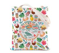 Hawaii Travel Tote Bag Hawaiian Islands Trip Gift Beach Vibes Handbag Luau Vacation Shoulder Bag Summertime Gift (OF MIND T)