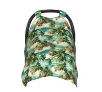 Hawaii Tropical Beach Print Baby Car Seat Covers, Breathable Nursing Cover Breastfeeding Cover, Stroller Covers, Multi-use Infant Carseat Canopy, Baby Boys Girls Newborn Essentials