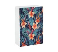 Hawaii Tropical Flower Cigarette Case Stylish Lightweight Pocket Holder Case for Smoke Waterproof Cigarette Dispenser Cigarettes Accessories for Outdoor Camping Hiking
