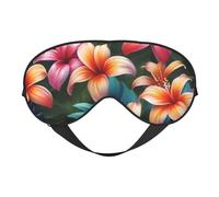 Hawaii Tropical Flower Print Sleep Eye Mask Outdoor Indoor Travel Camping Meditation Yoga Shift Work Breathable