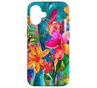 Hawaii Tropics Flowers Tropical Summer Palm Floral Case for iPhone 16