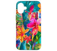 Hawaii Tropics Flowers Tropical Summer Palm Floral Case for iPhone 16 Plus