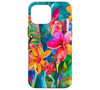 Hawaii Tropics Flowers Tropical Summer Palm Floral Case for iPhone 16 Pro Max