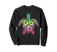Hawaii Turtle Hibiscus flower Hawaiian Tribal Tropical Ocean Sweatshirt