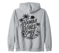 Hawaii Vibes Only Surf Beach Tropical Island Sunset Aloha Zip Hoodie
