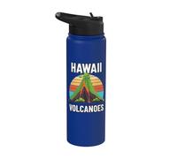 Hawaii Volcanoes Fun Volcanologist Lava Volcano Lover Stainless Steel Insulated Water Bottle