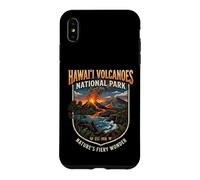 Hawai'i Volcanoes National Park Vintage Lava Eruption Emblem Case for iPhone XS Max